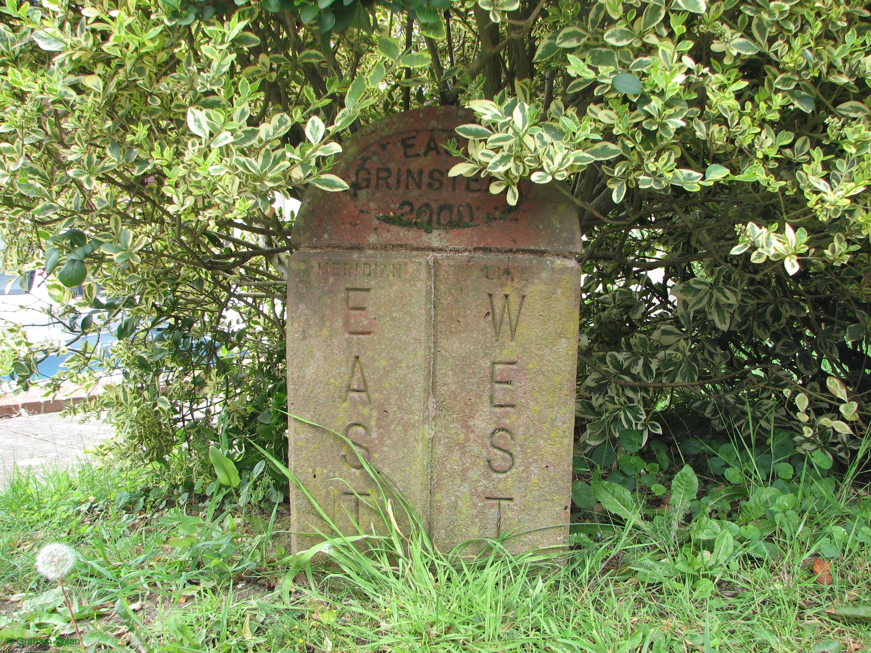 Greenwich Meridian Marker; England; West Sussex; East Grinstead